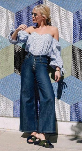Caroline Constas Black Gingham Gabriella Bardot Top