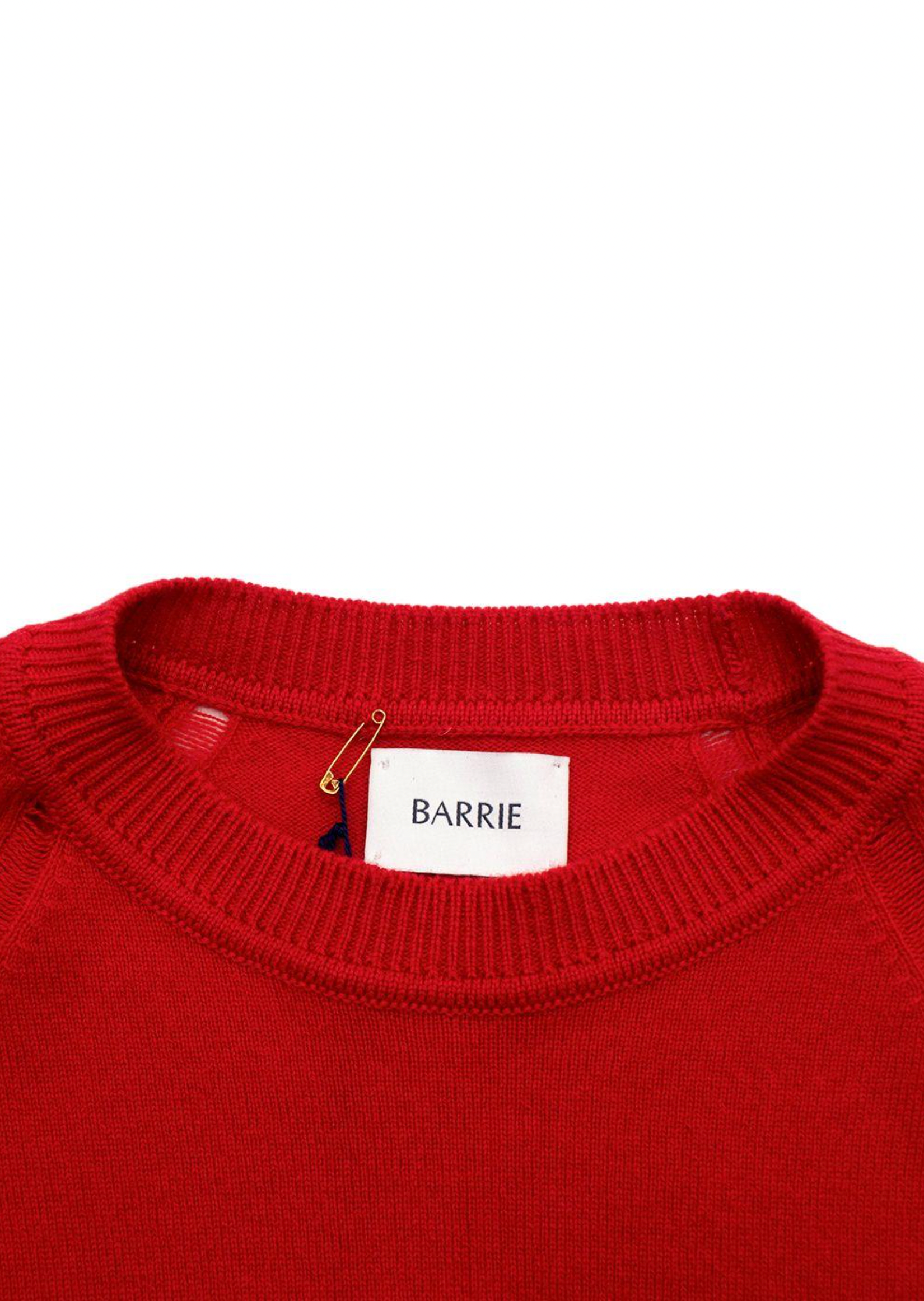 Barrie Red Cashmere Short Sleeve Top