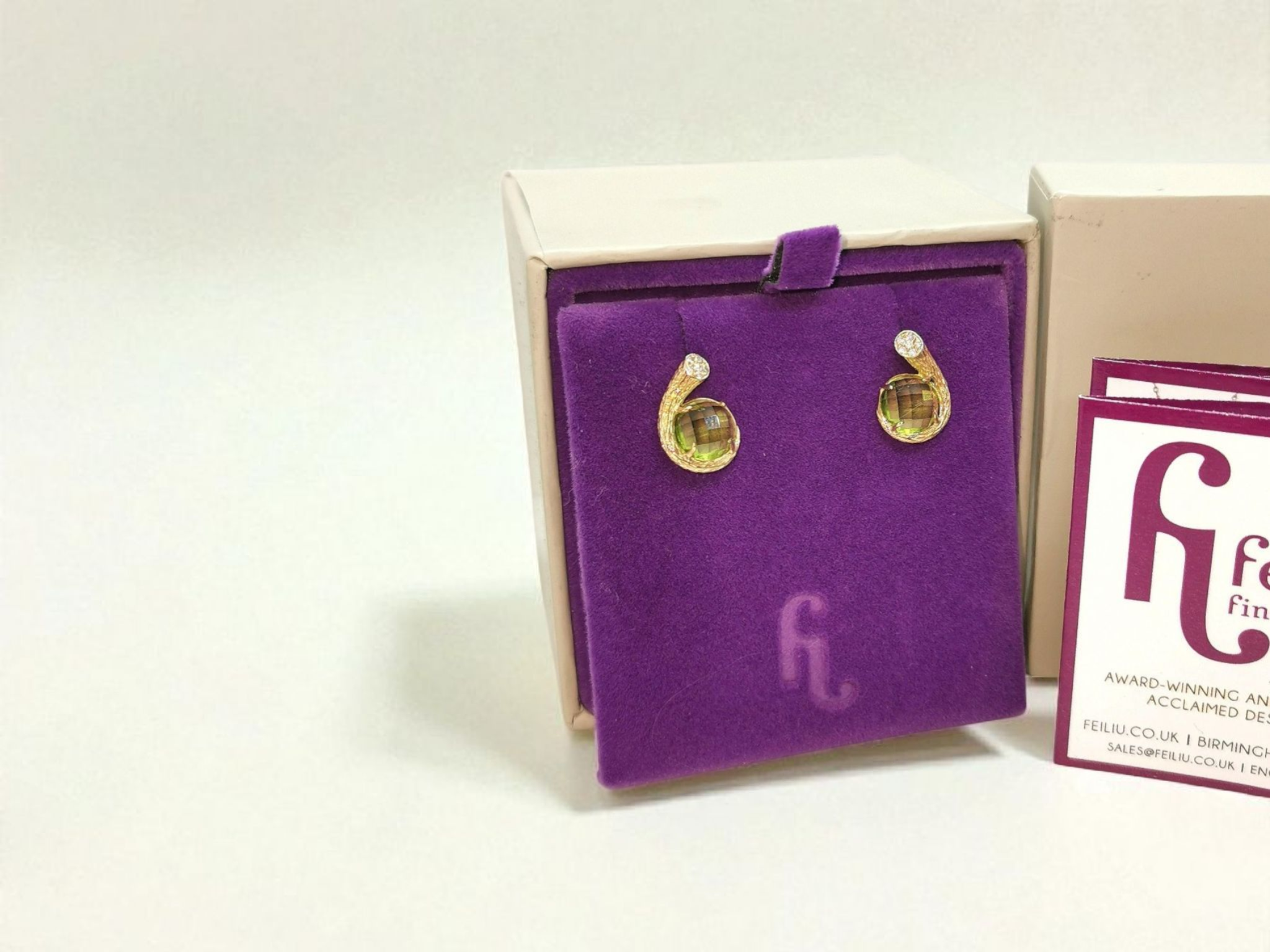 Fei Liu Peridot And Diamond Earrings