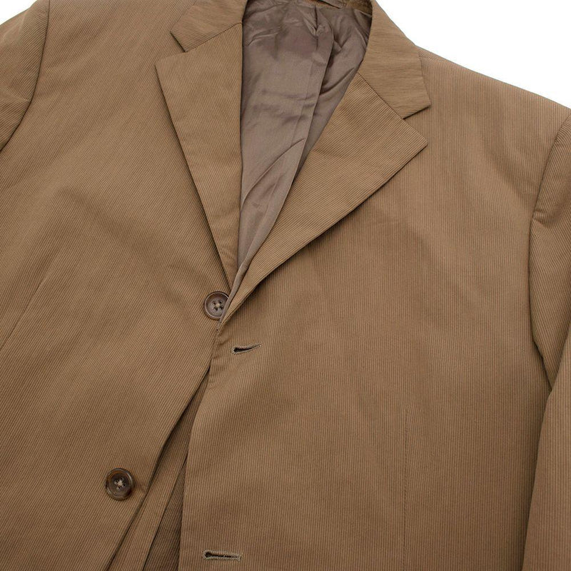 Jil Sander Brown Textured Single Breasted Blazer