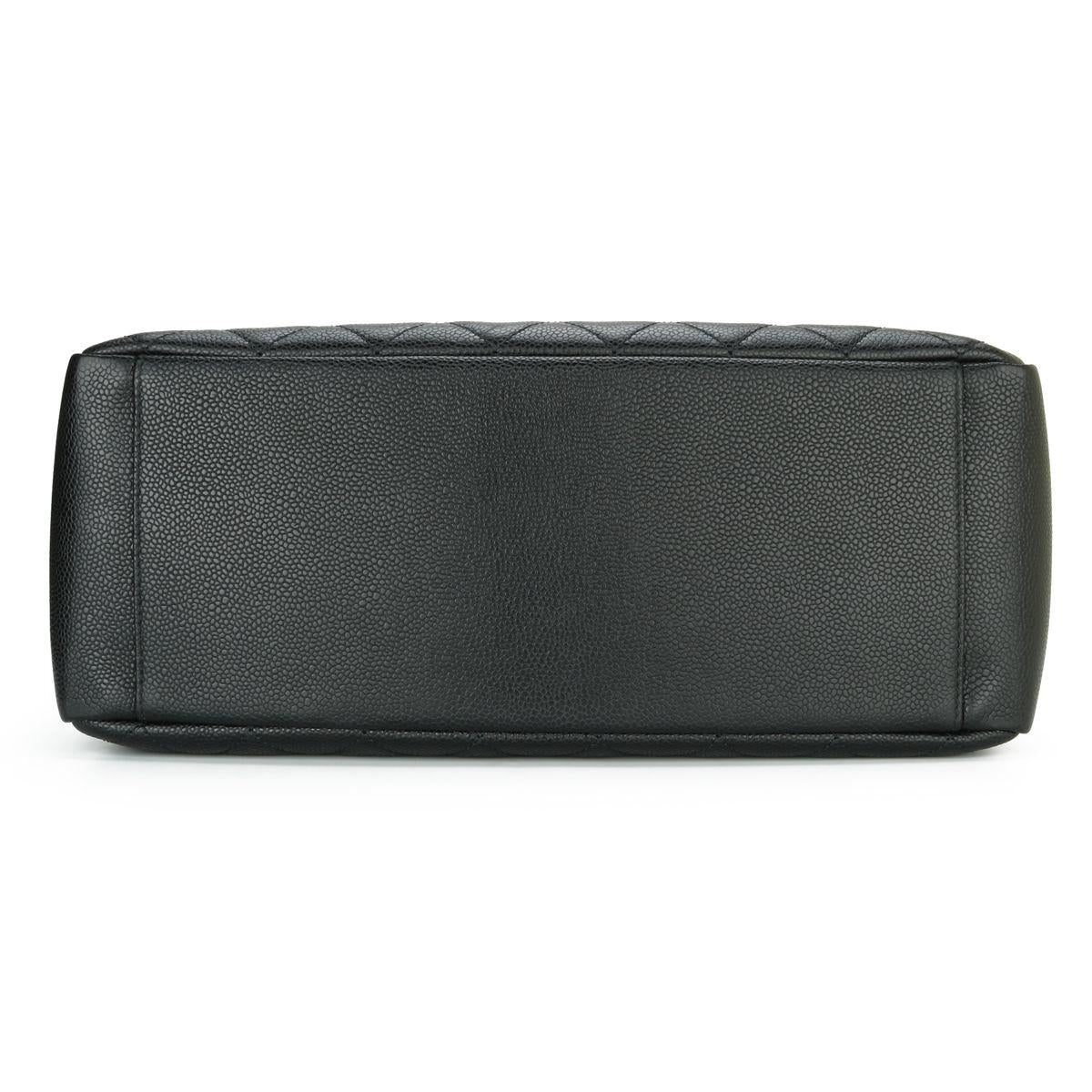 Chanel Black Caviar Leather Grand Shopping Tote