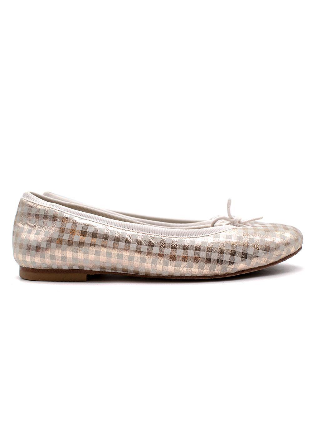 Kids 34 plaid ballerinas