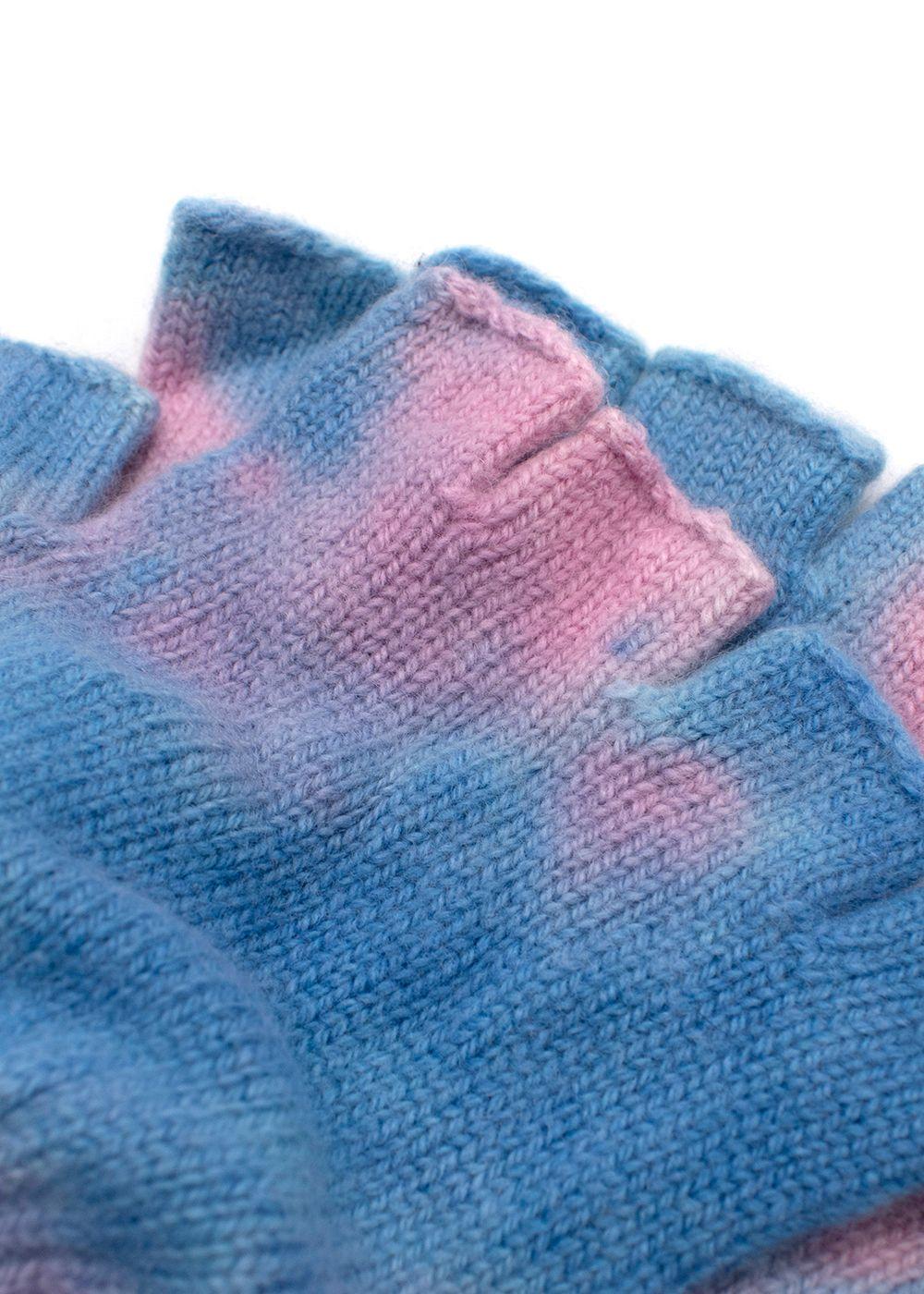 The Elder Statesman Tie-Dye Fingerless Gloves