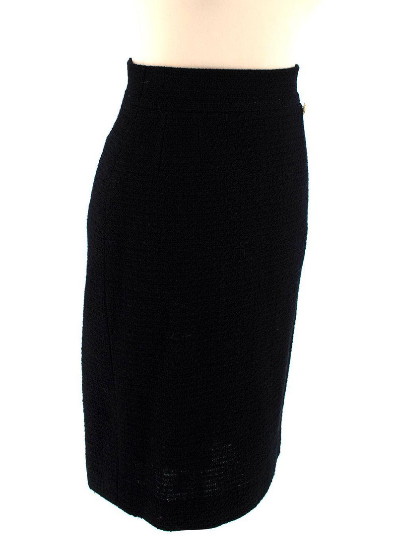 Black Tweed Pencil Skirt