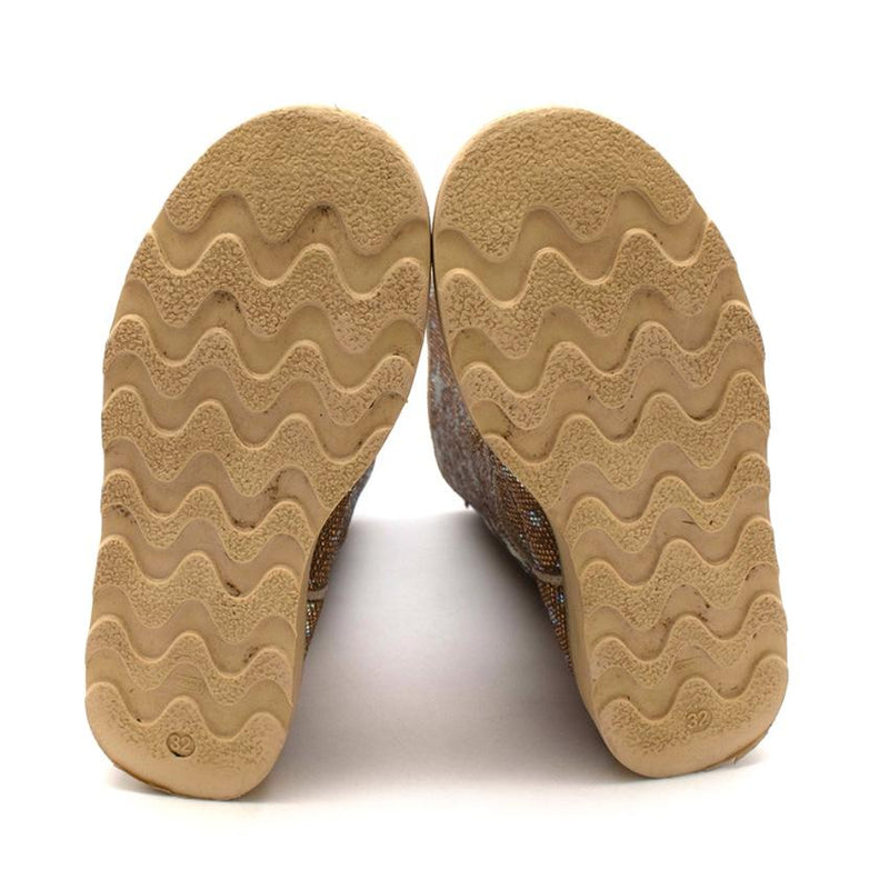 Missouri Kids Crystal Gold Stars Pattern Shearling-lined Boots