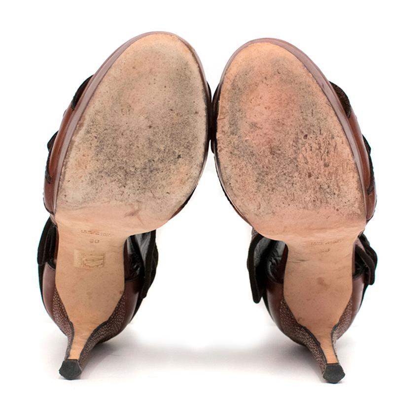 Chrissie Mom's Brown Platform Sandals