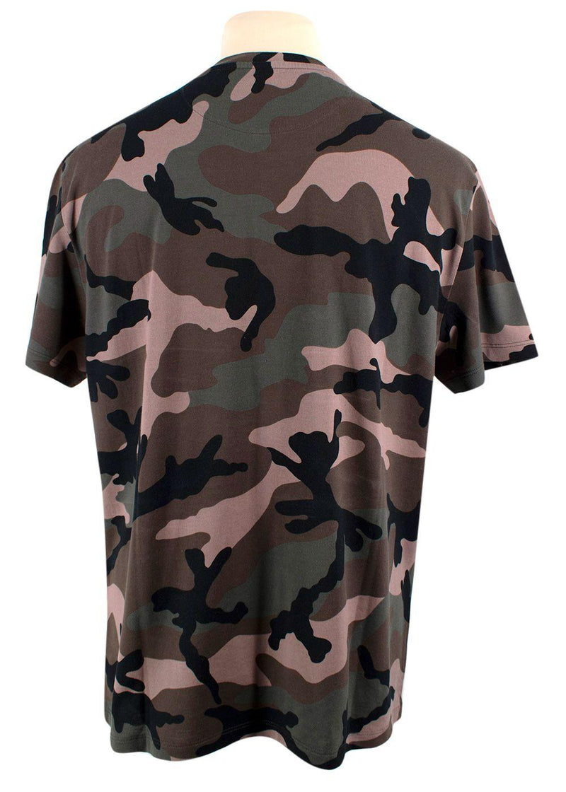Valentino Camo T-Shirt with Red VLogo