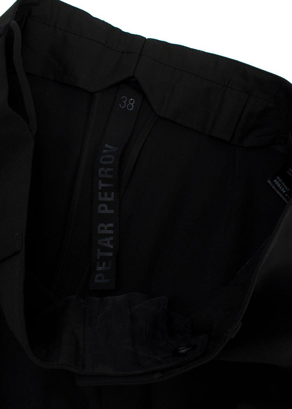Petar Petrov Black Classic Wide Leg Trousers