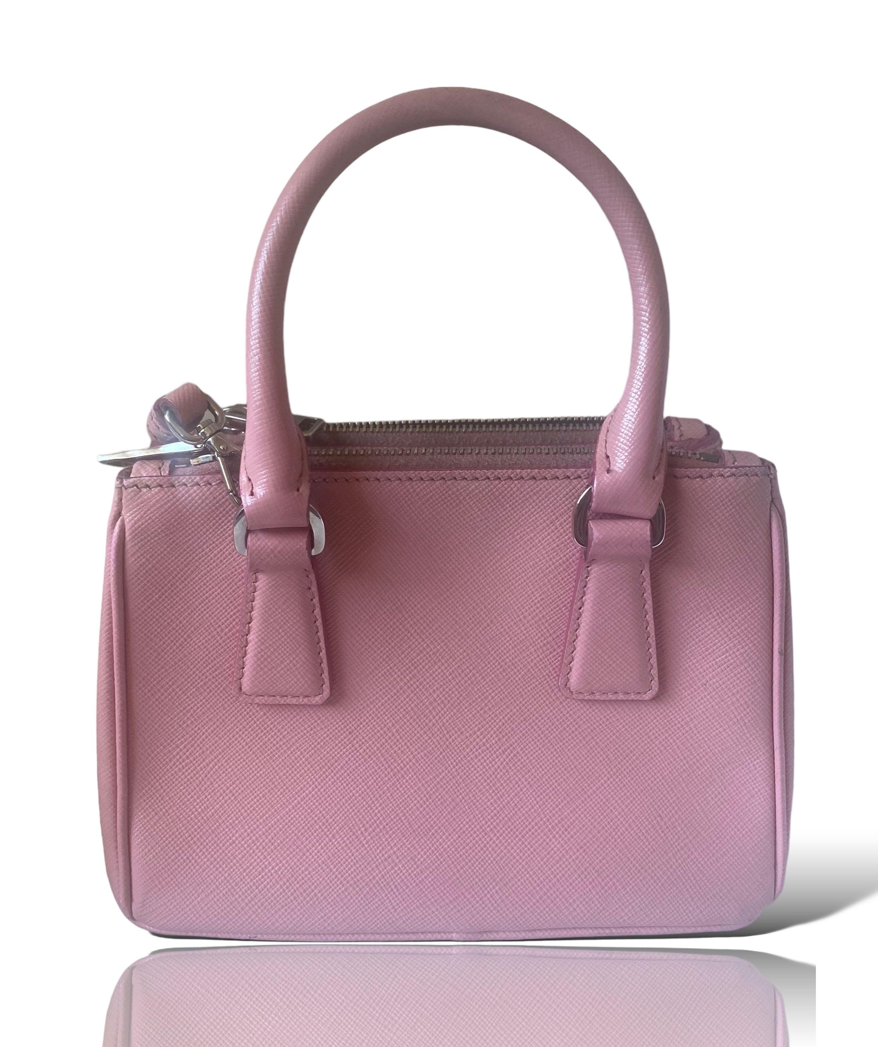 Pink Saffiano Galleria Mini-Bag