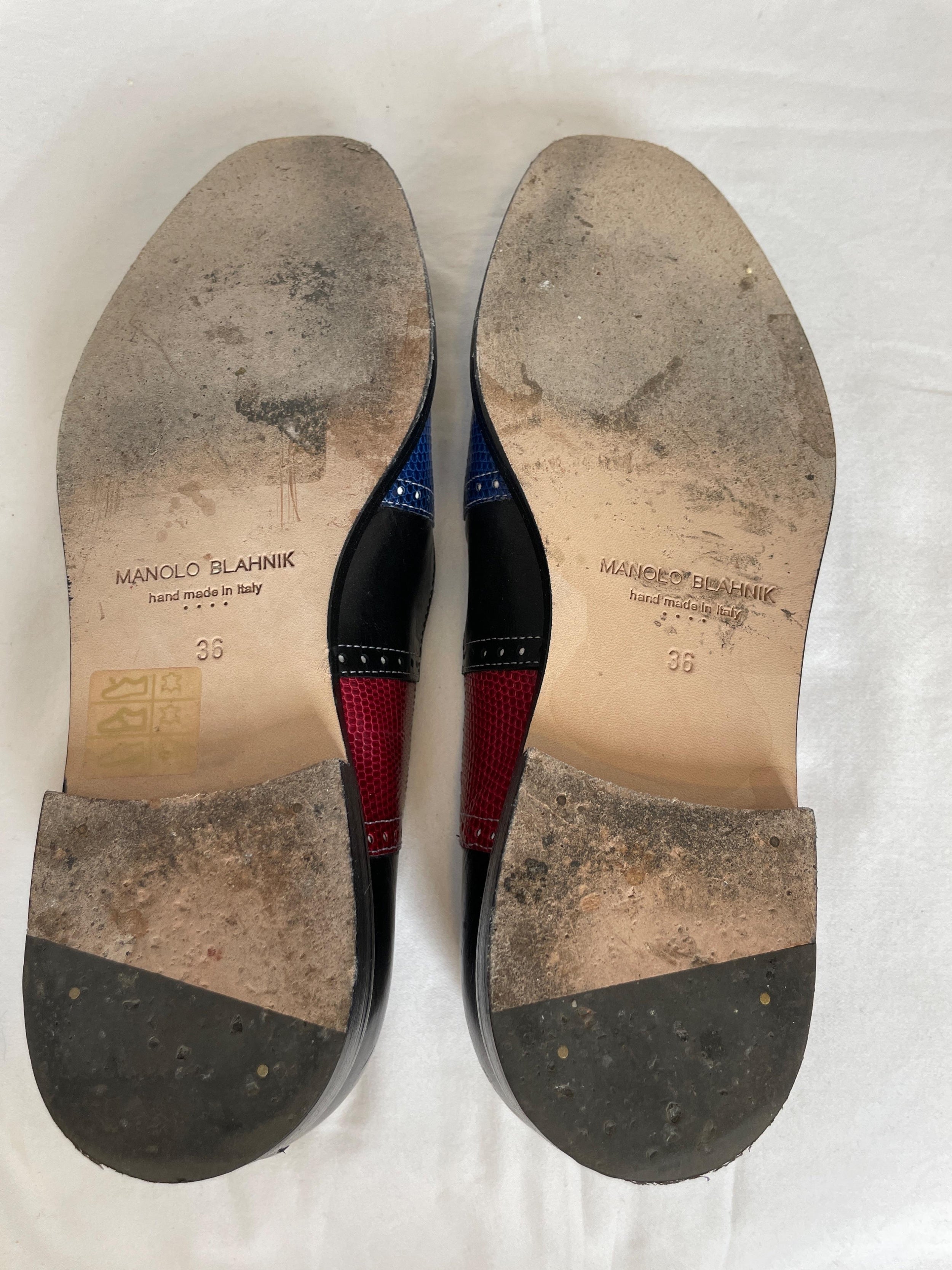 Colourblock Leather Loafers