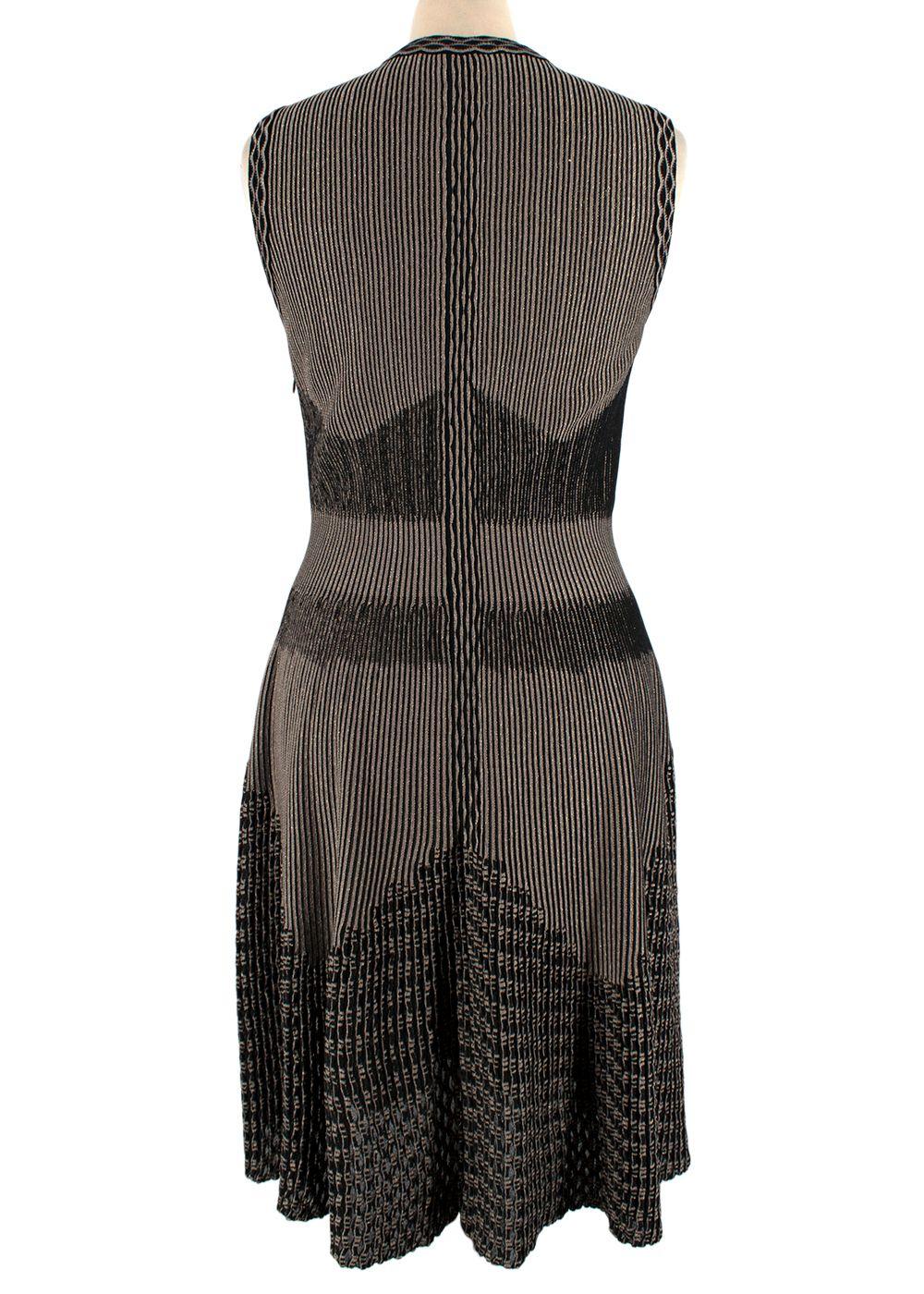 Alaia Metallic Jacquard Knit Skater Dress