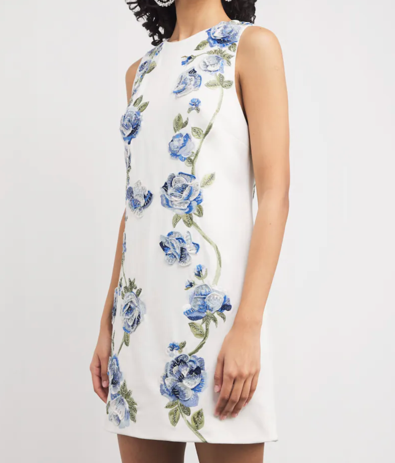 Alice+Olivia Embroidered Floral Clyde Mini Dress