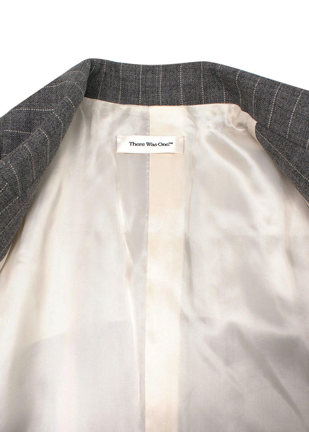 There Was One  Grey Pinstripe Blazer and Tailored Trouser Suit