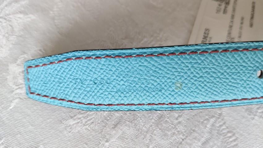 Hermes 24mm Reversible Belt with Tri-Colour H Buckle - Size 70