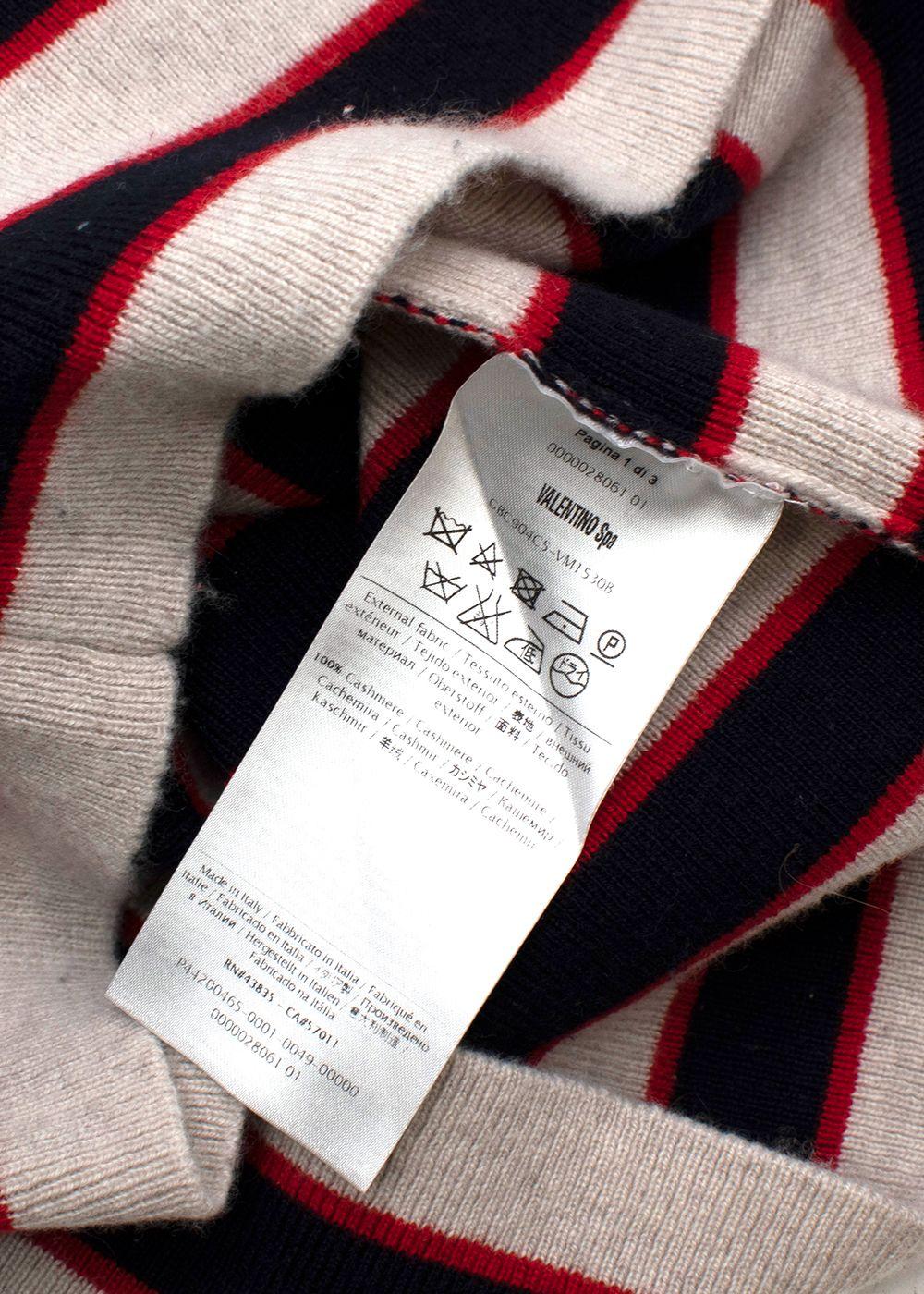 Valentino ricolour striped cashmere sweater