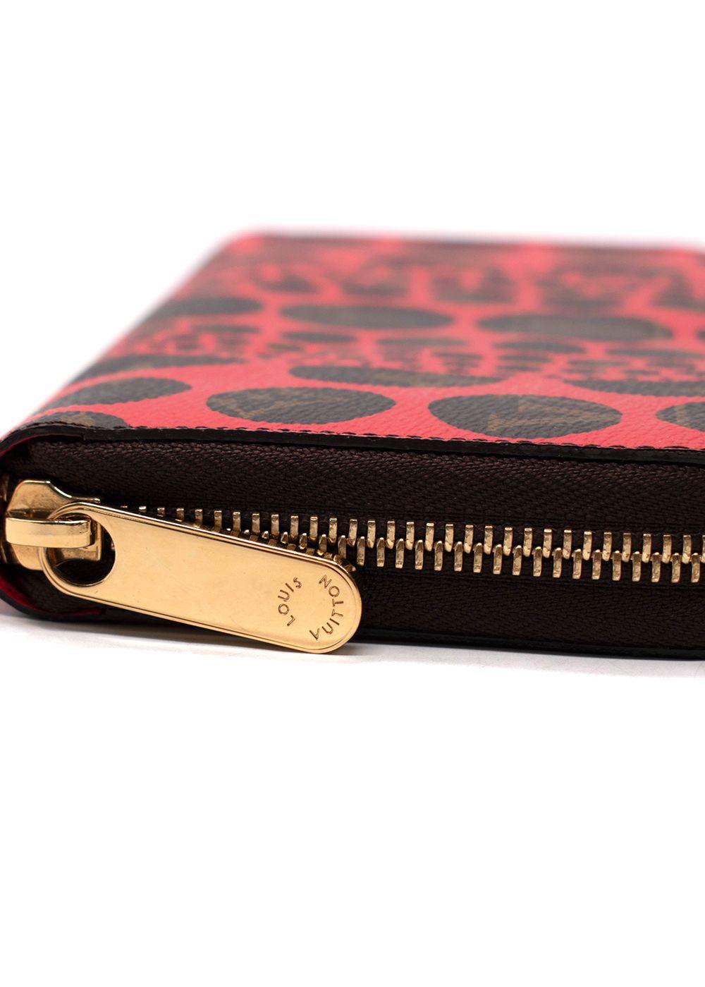 Louis Vuitton Red Monogram Kusama Pumpkin Dots Zippy Wallet
