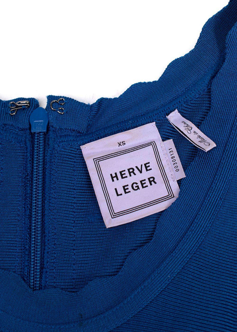 Herve Leger Blue Bandage Dress