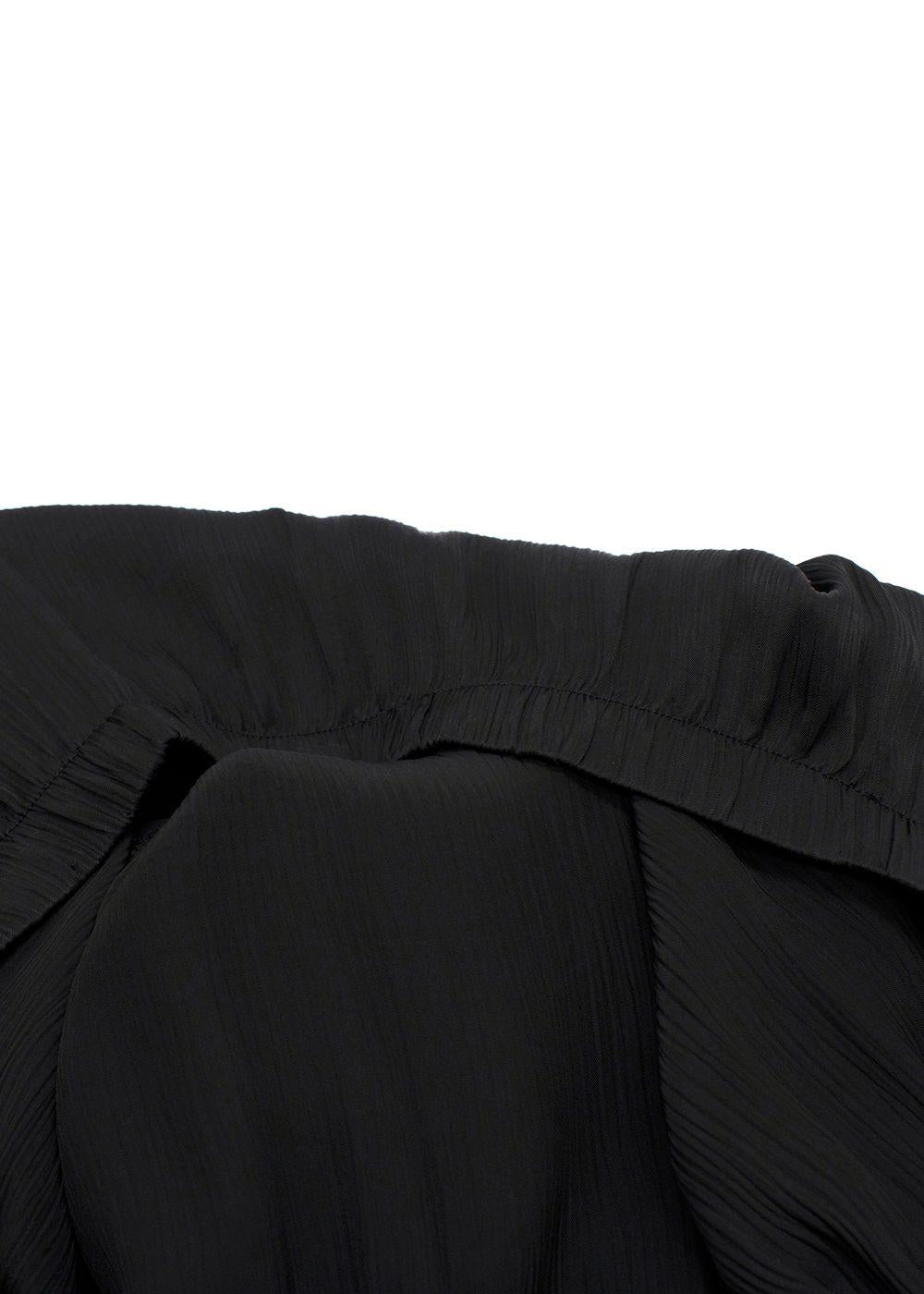 Eileen Fisher Black Pleated Wide Leg Trousers