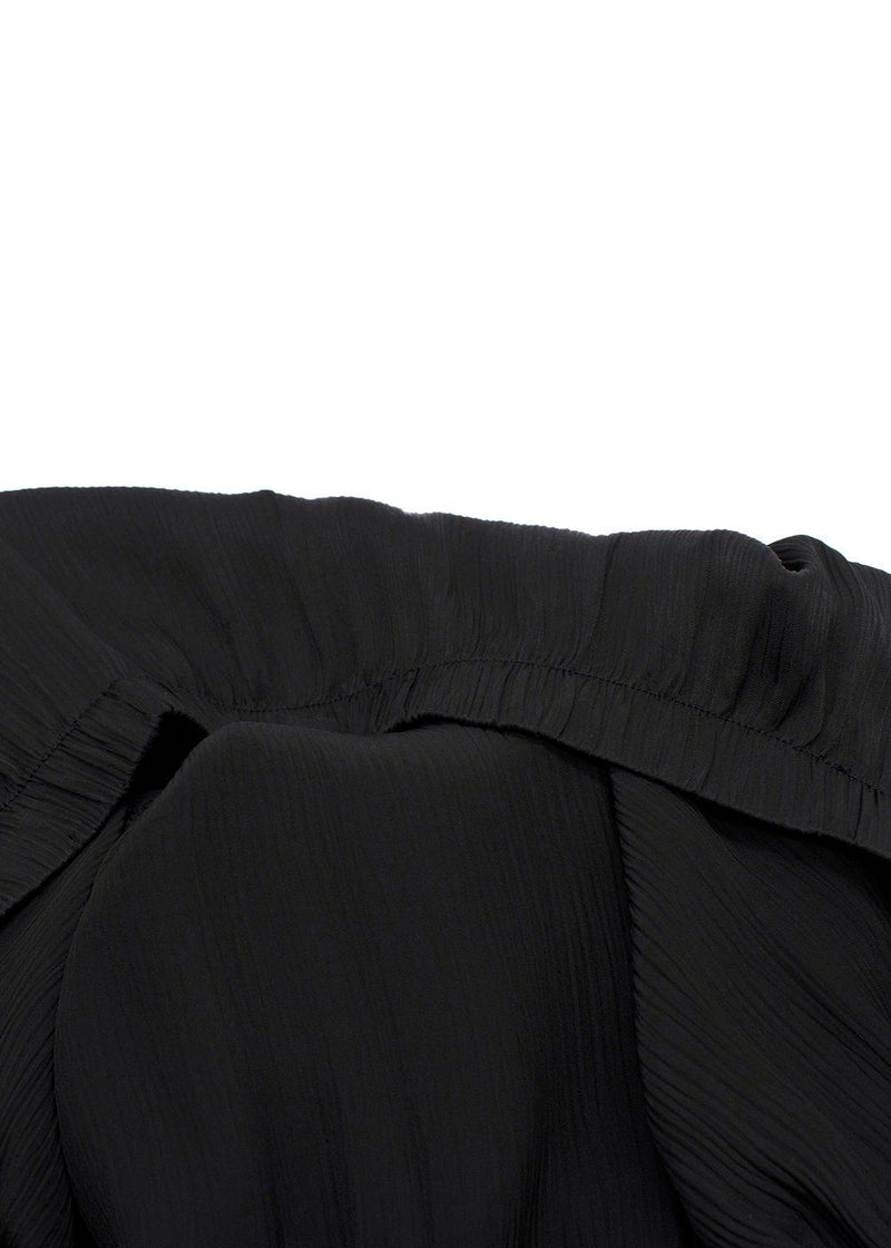 Eileen Fisher Black Pleated Wide Leg Trousers