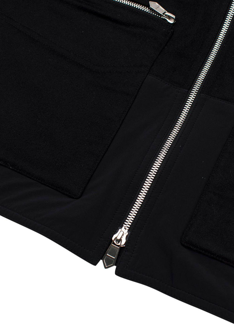 Hermès Black Zip Up Cashmere Gilet