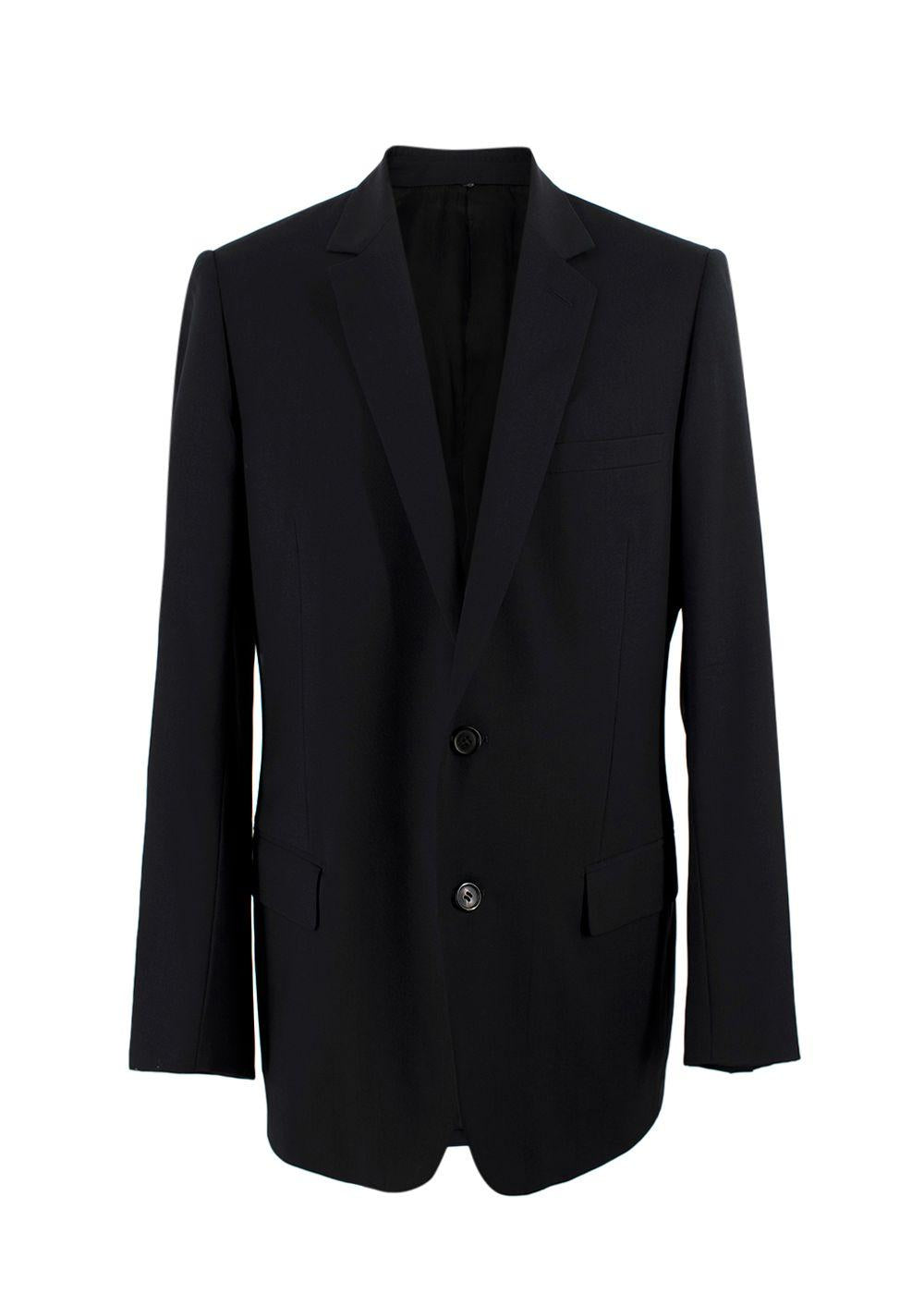 Dior Homme Black Single Breasted Wool Blazer
