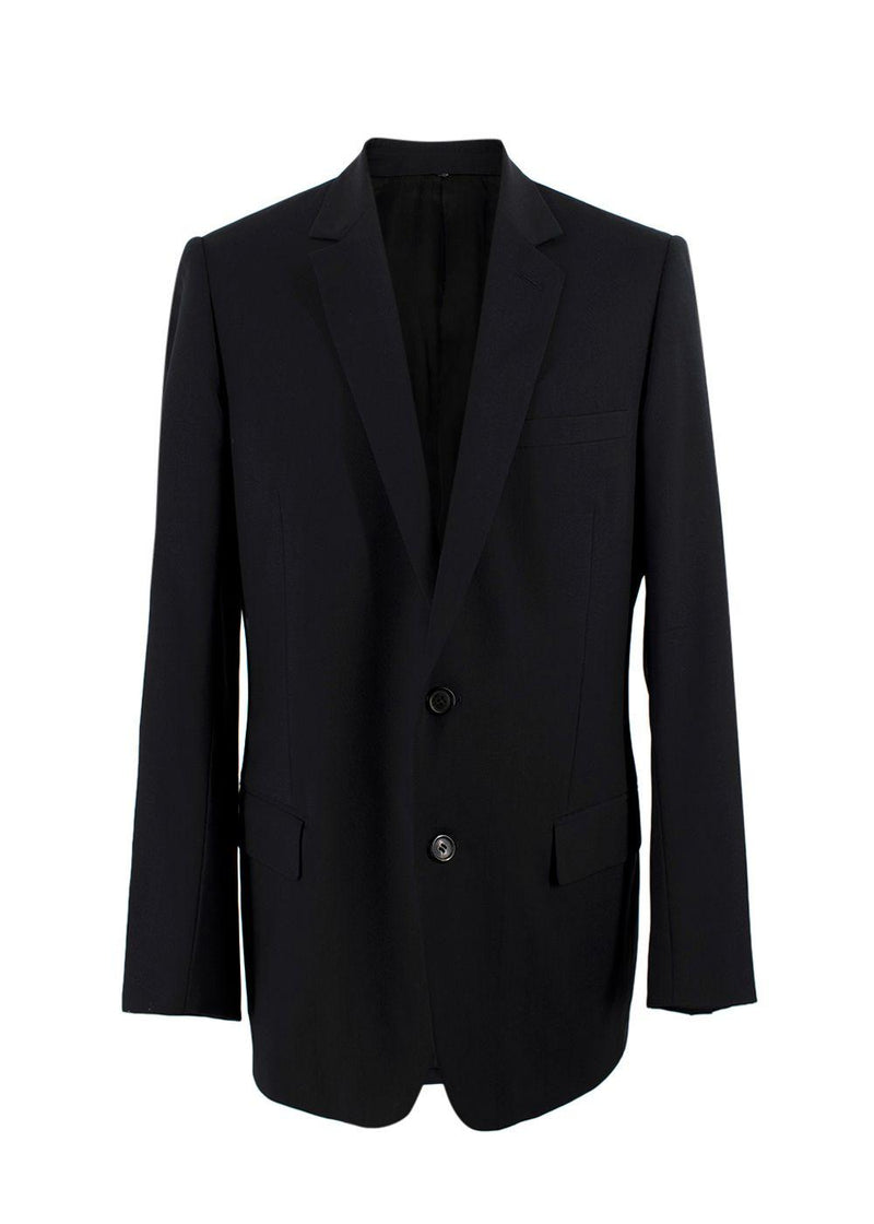 Dior Homme Black Single Breasted Wool Blazer
