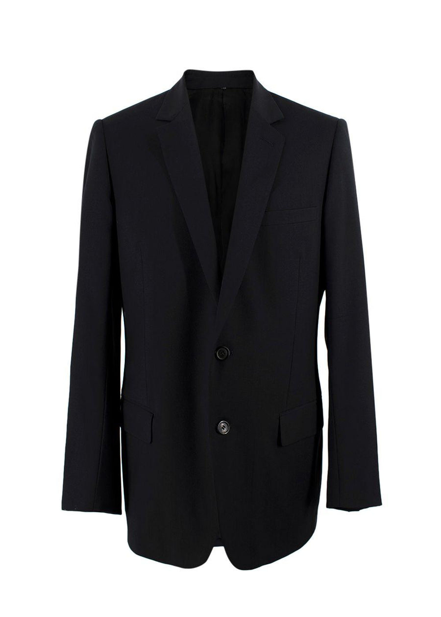 Dior Homme Black Single Breasted Wool Blazer