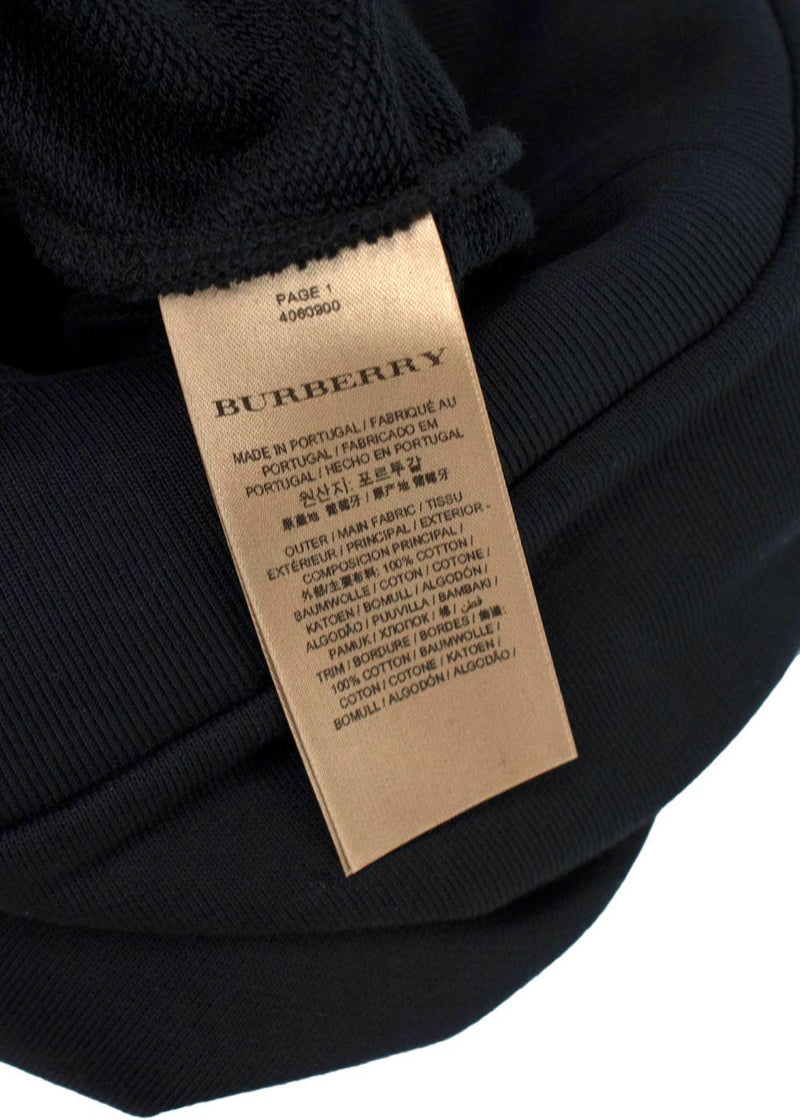 Burberry Black Ruffled Layered Sweatshirt Dress