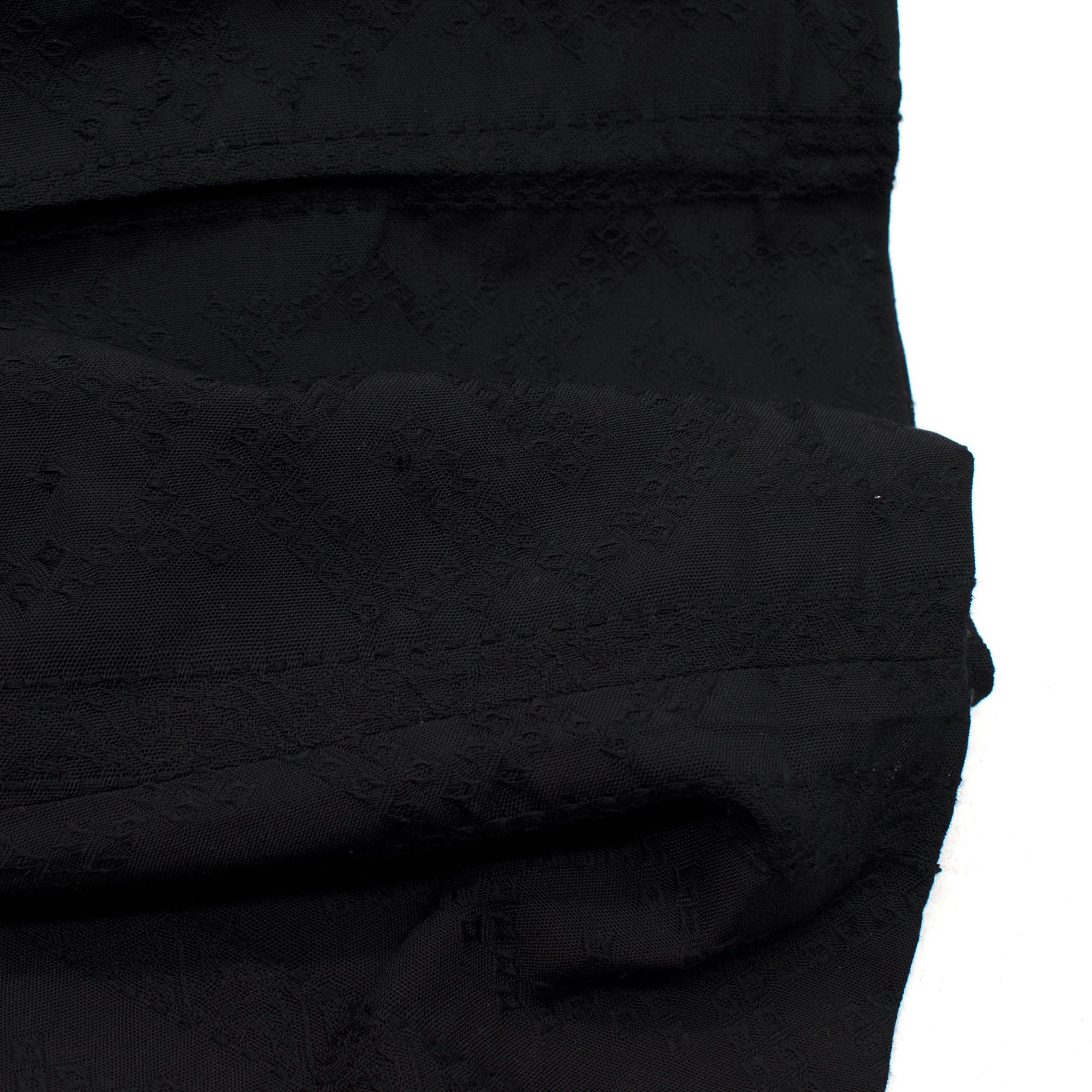 Saint Laurent Black Jacquard Tailored Trousers