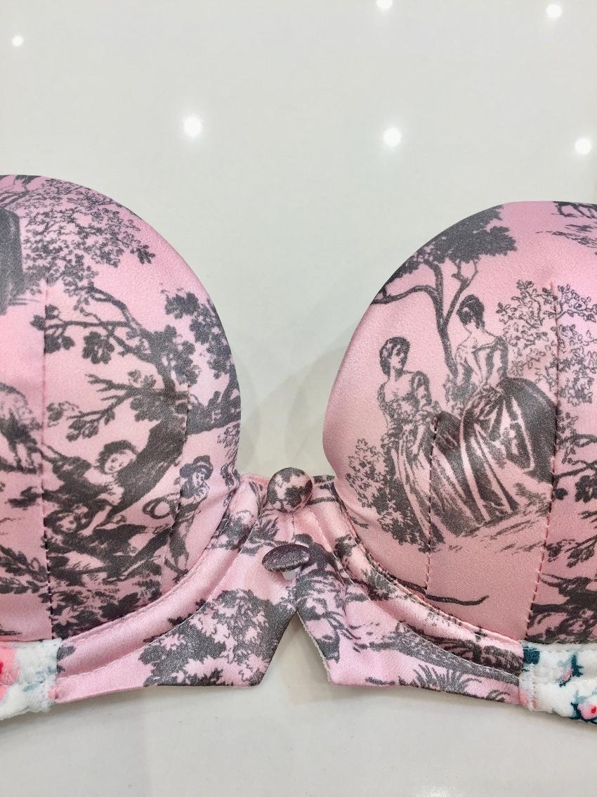 Chantal Thomass Romantic Toile & Flowers Print Pad Bra & Thong Set