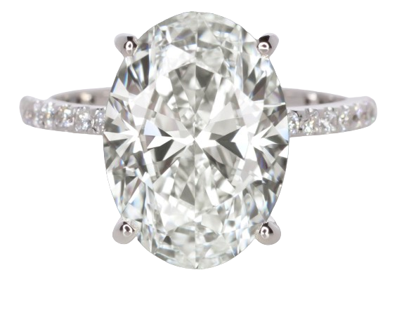 Verde 5ct IGI Certified Lab Grown Oval Cut Diamond Ring