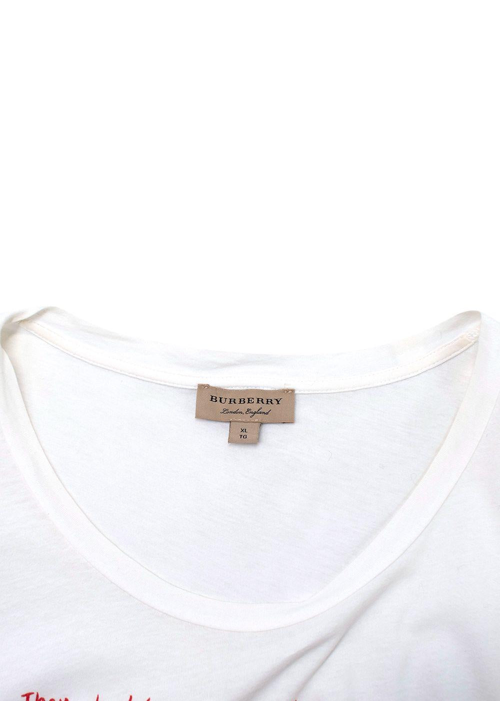 Burberry White London Print T-shirt