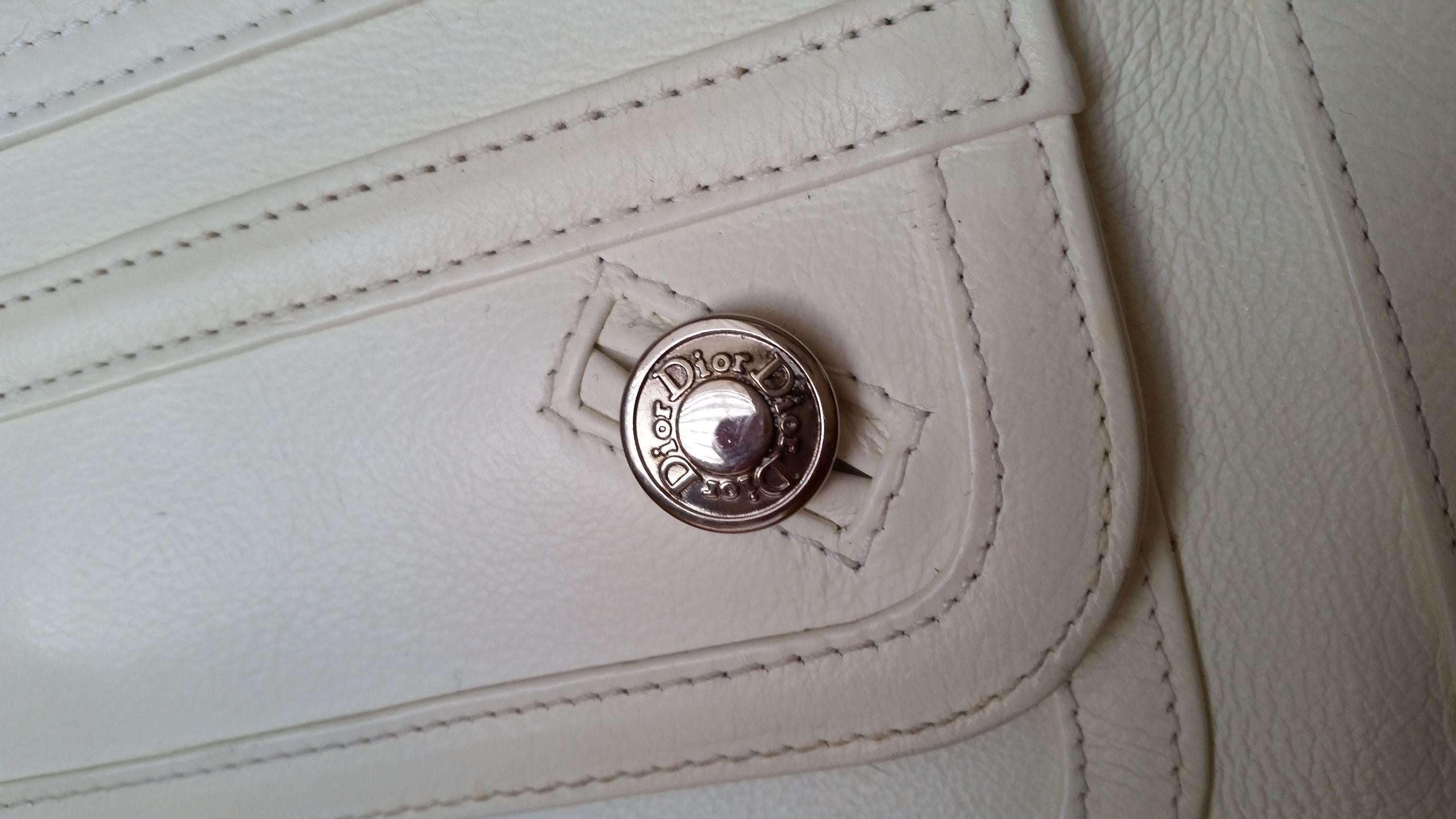 White leather Flight bag