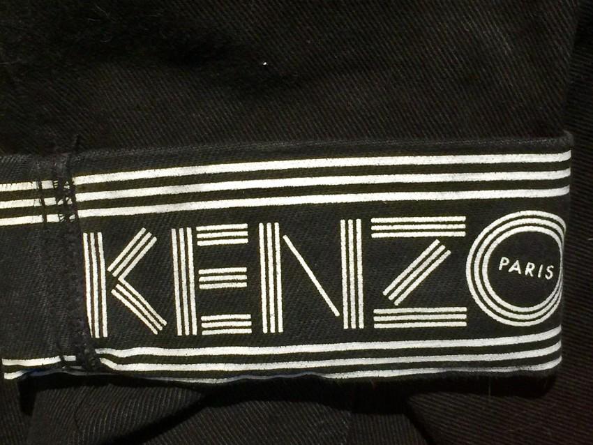 Kenzo Black Logo Cuff High Rise Jeans