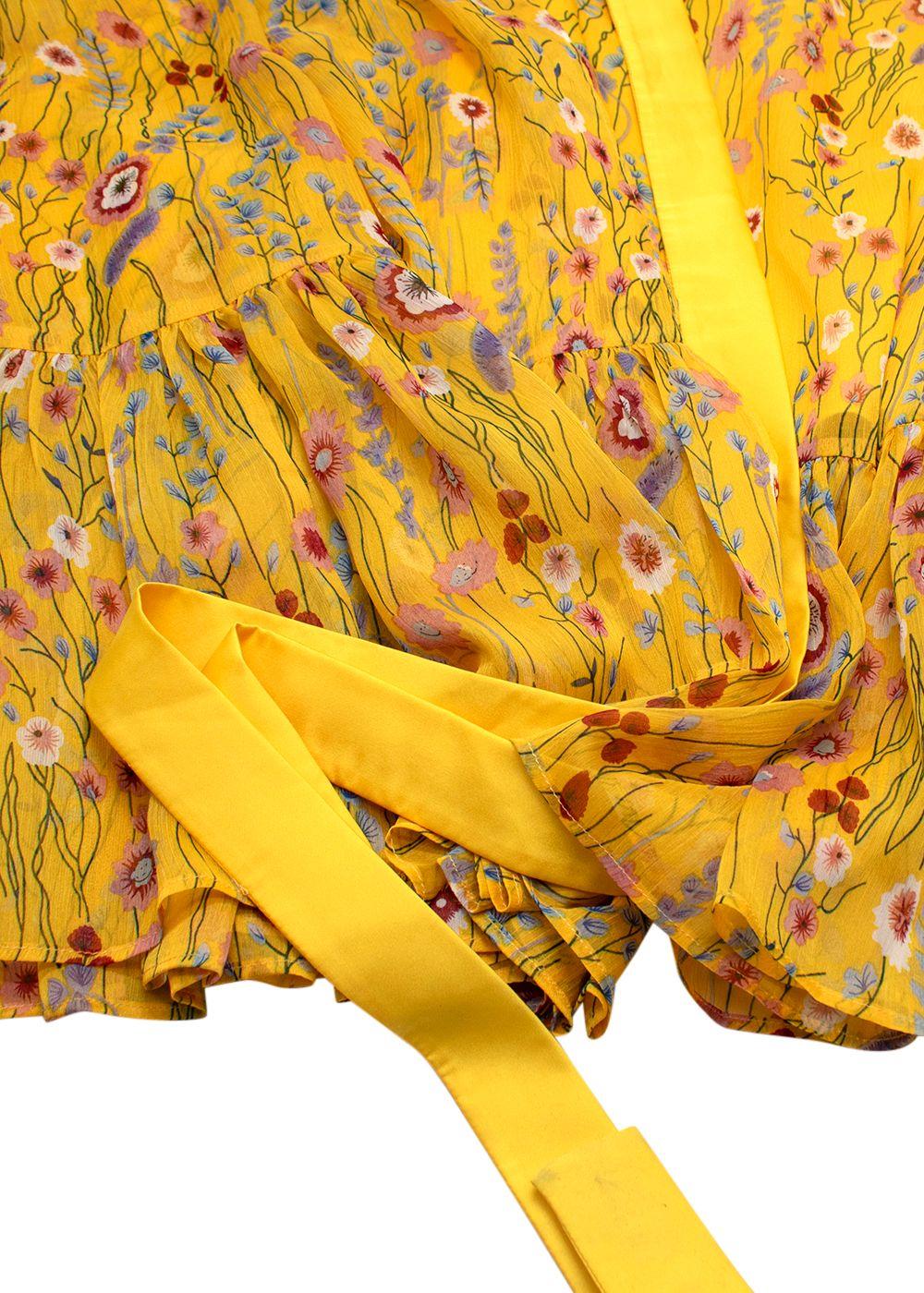 Alexis Pleated One-Shoulder Floral Dress