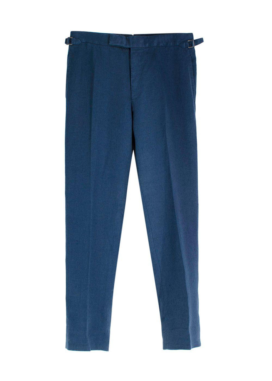 Tom Ford Navy Linen Trousers