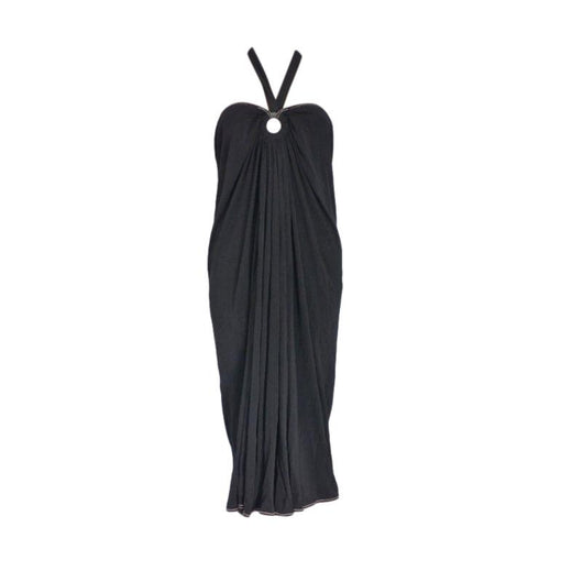 Hermes Black O-Ring Halterneck Evening Dress