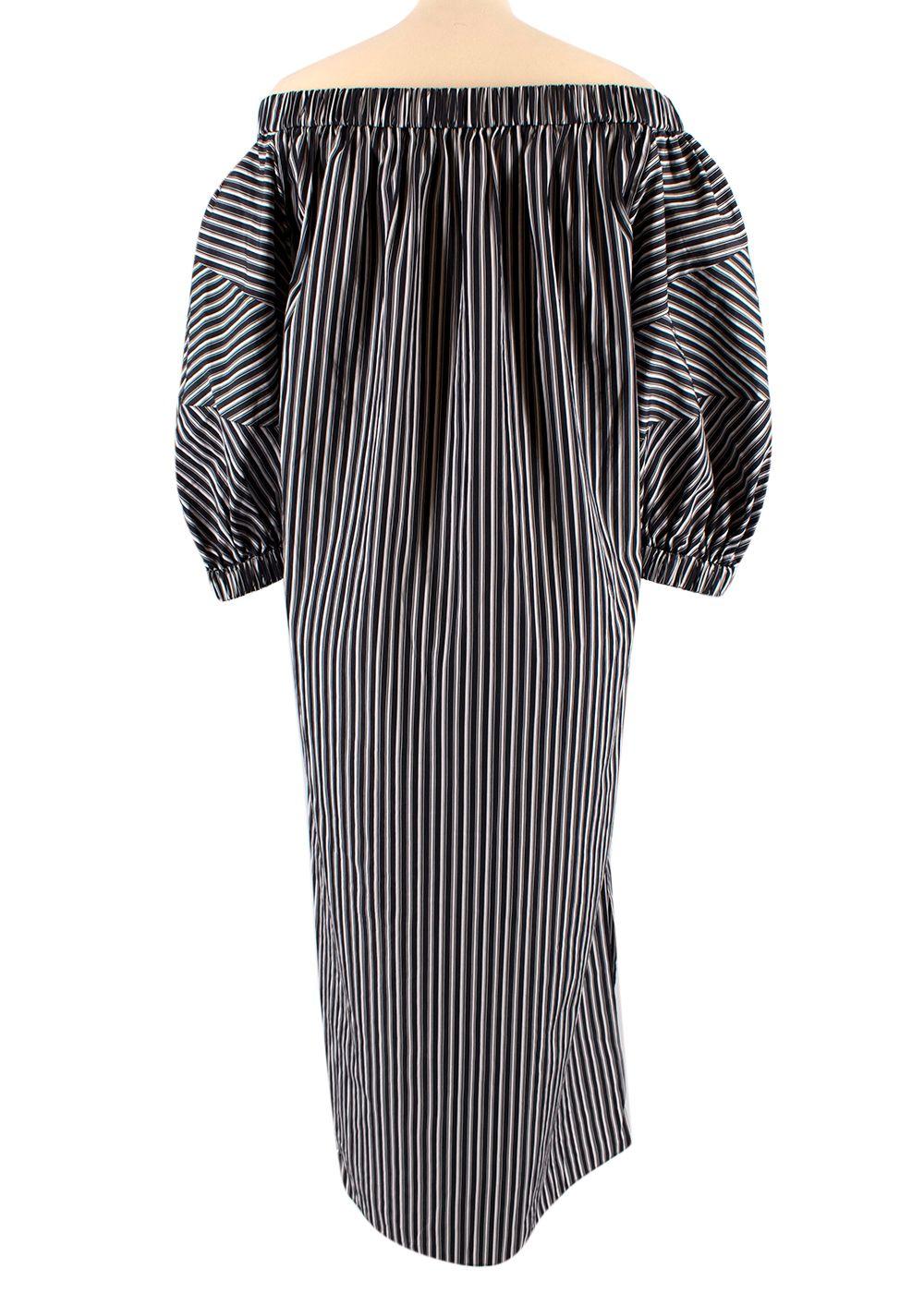 Striped Off-Shoulder Dress