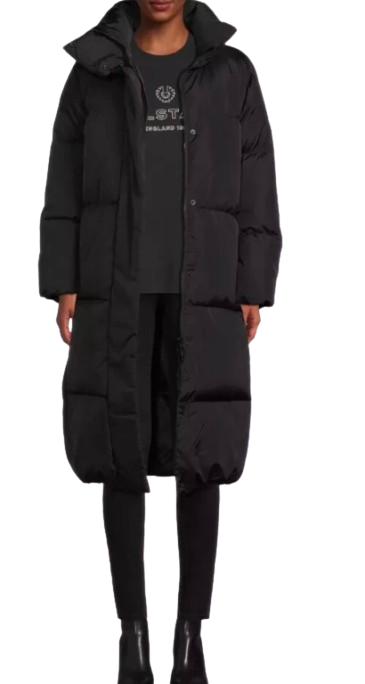 Belstaff Black Grasmore Down Filled Puffer Coat.