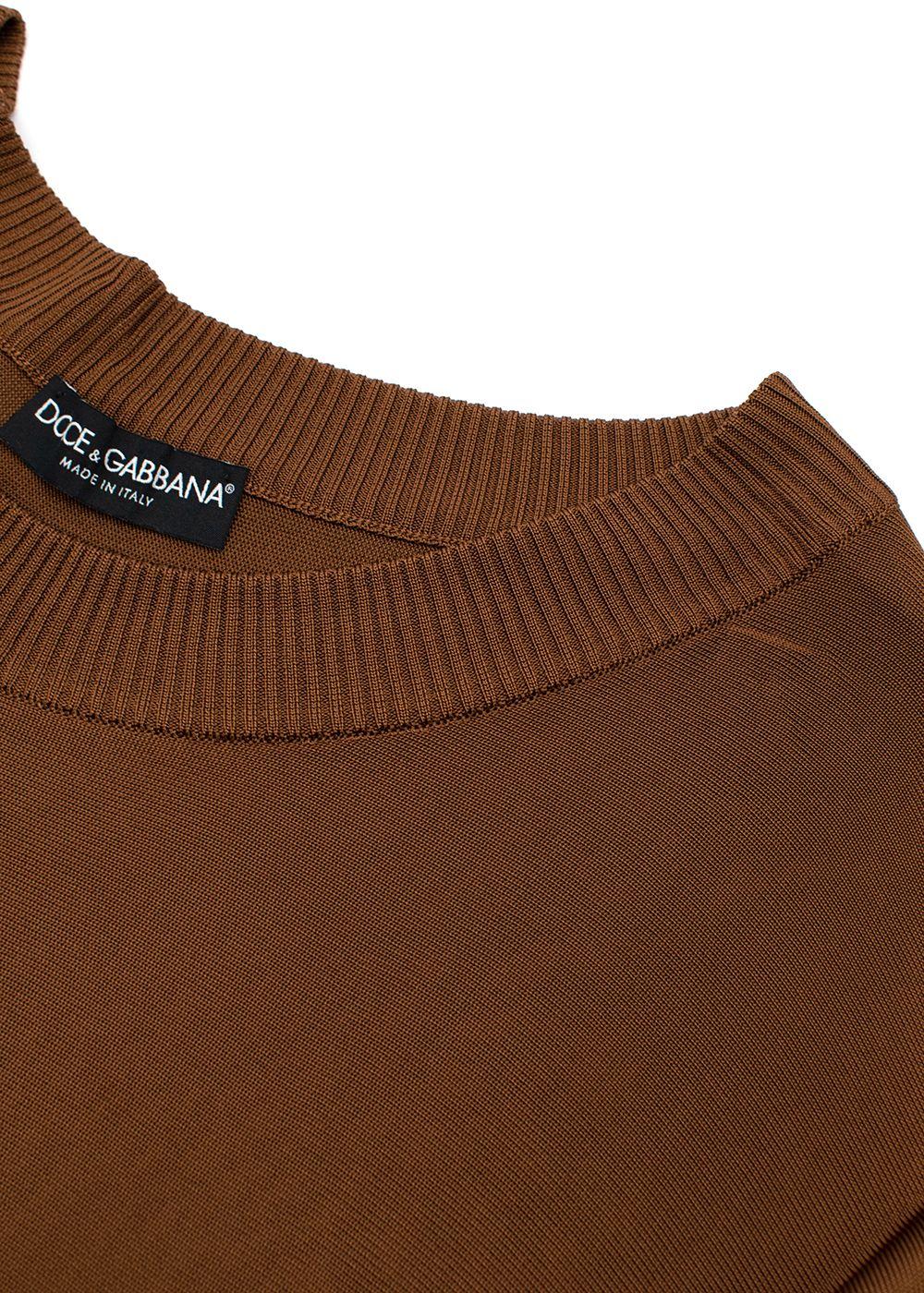 Chocolate Brown Fine-Knit Batwing Sweater