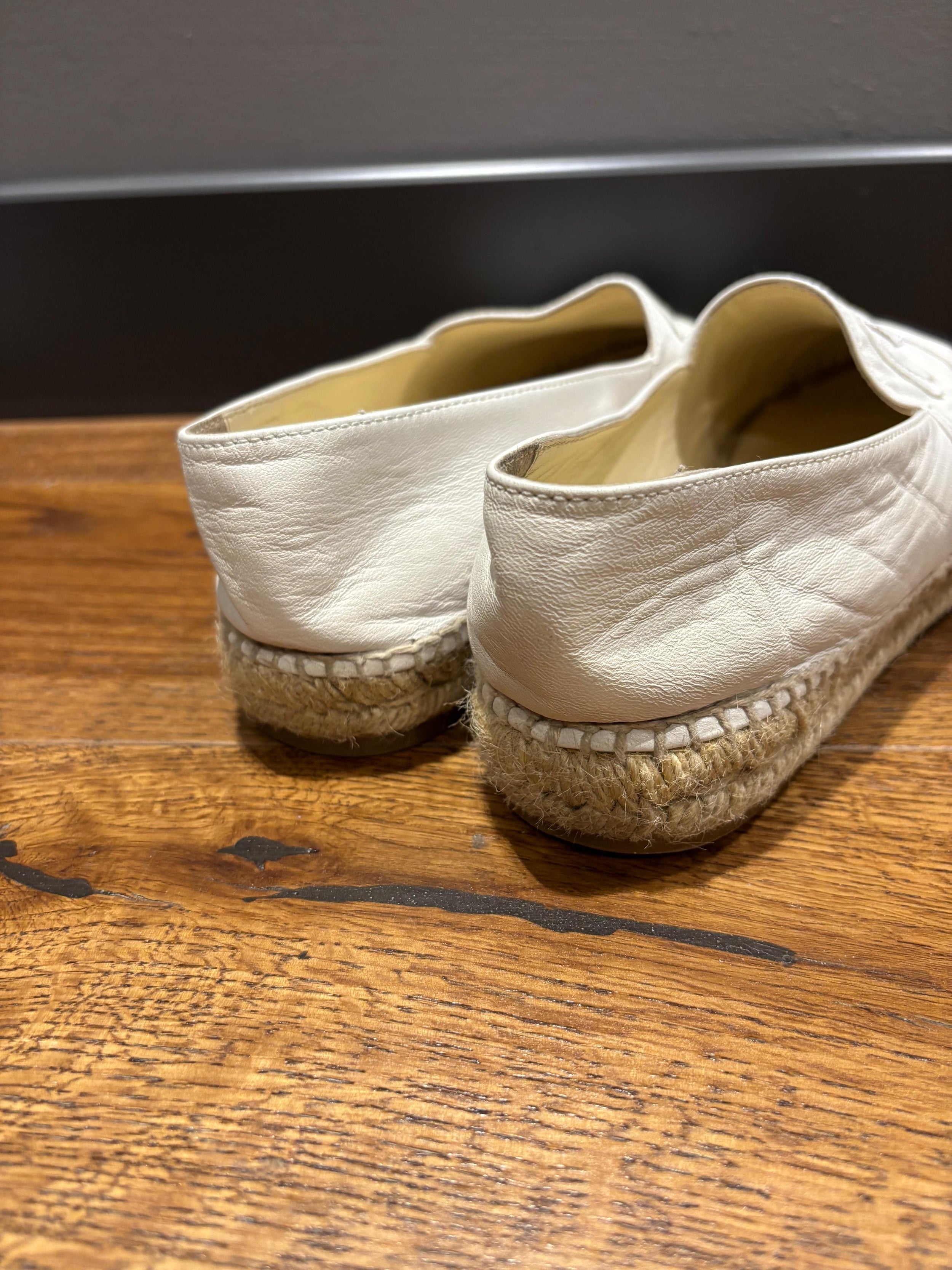 Chanel Black And White Espadrilles