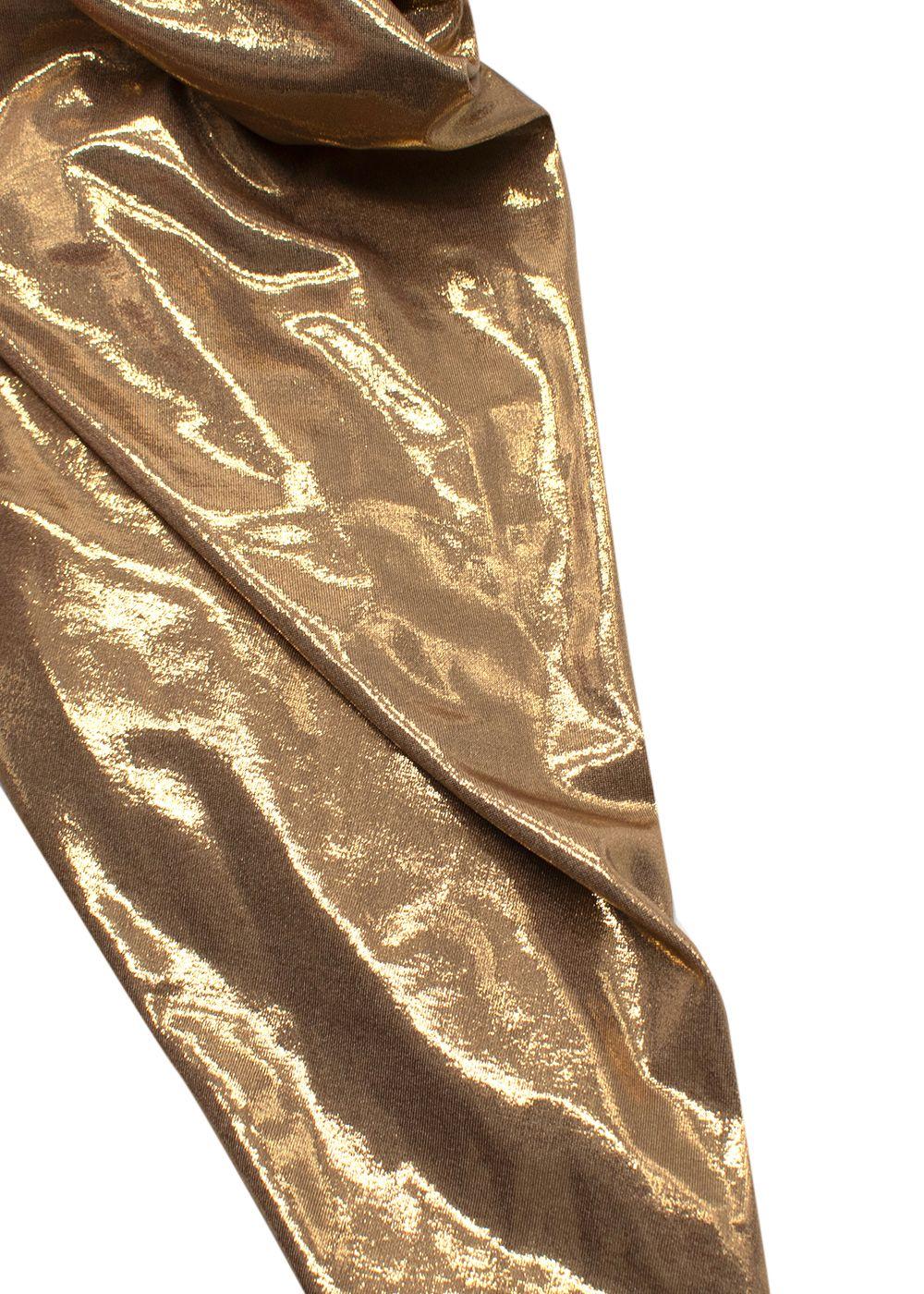 Norma Kamali Gold Lame 'Diana' Mini Dress