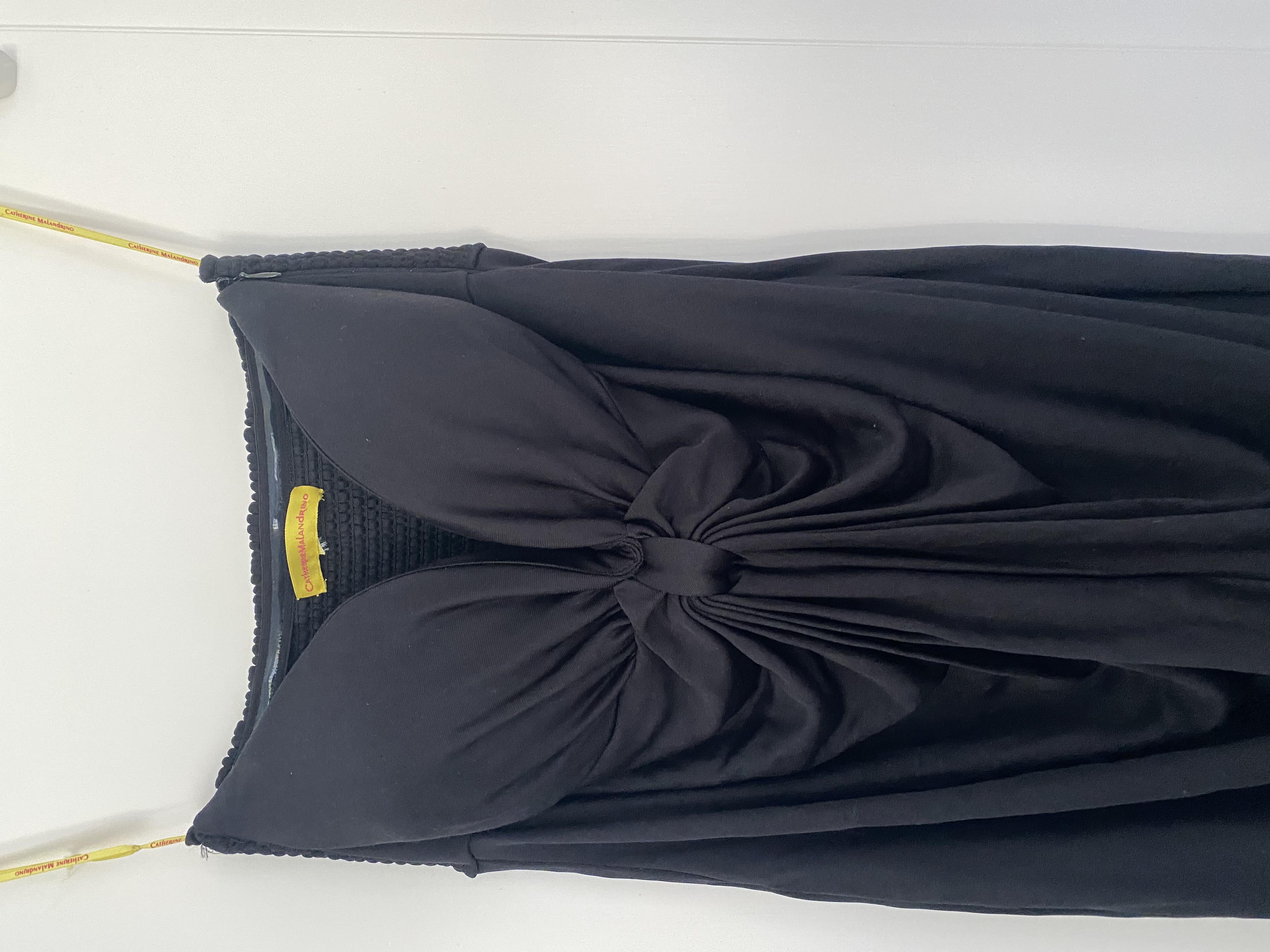 Catherine Malandrino Black Strapless Jersey Dress