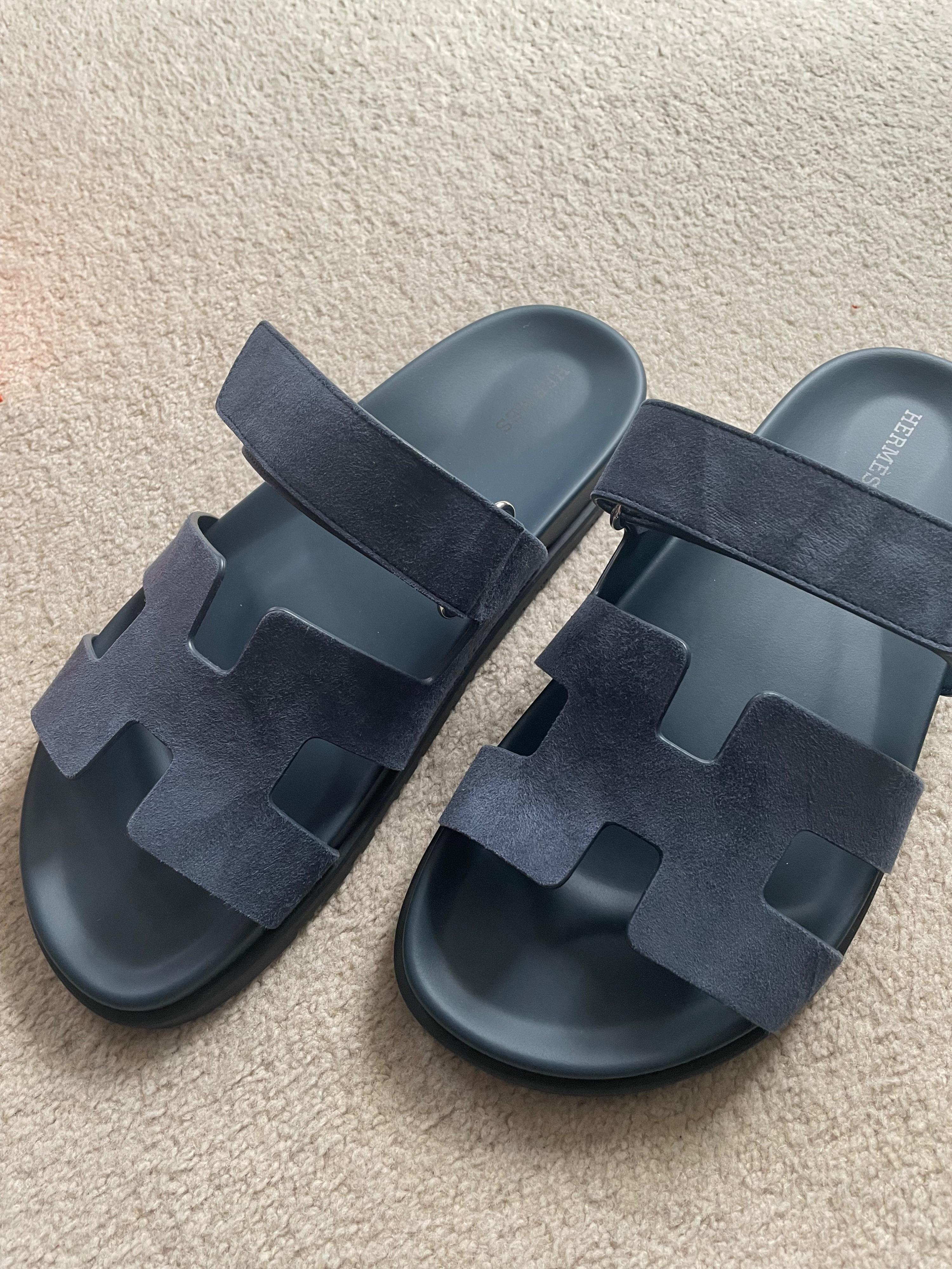 Hermes Blue Celeste Chypre Sandals