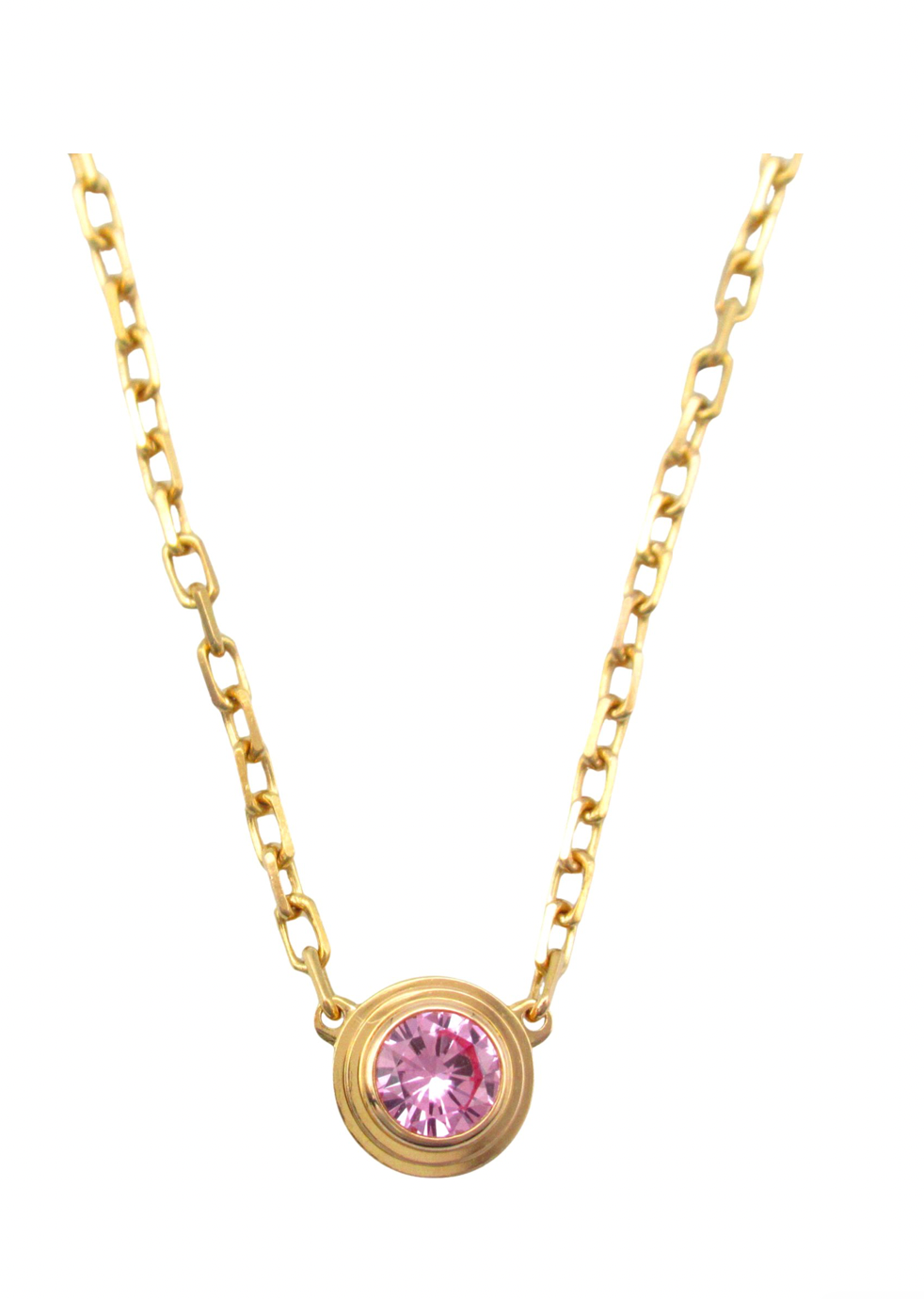 Cartier D'Amour Pink Sapphire Gold Necklace