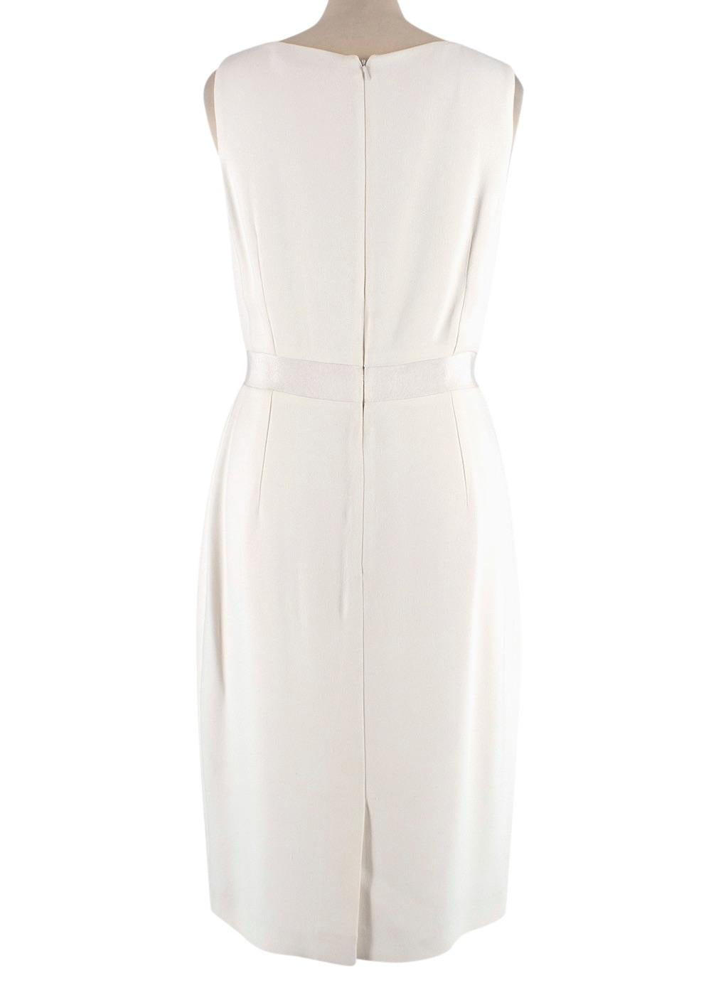 Cream Sleeveless Midi Dress