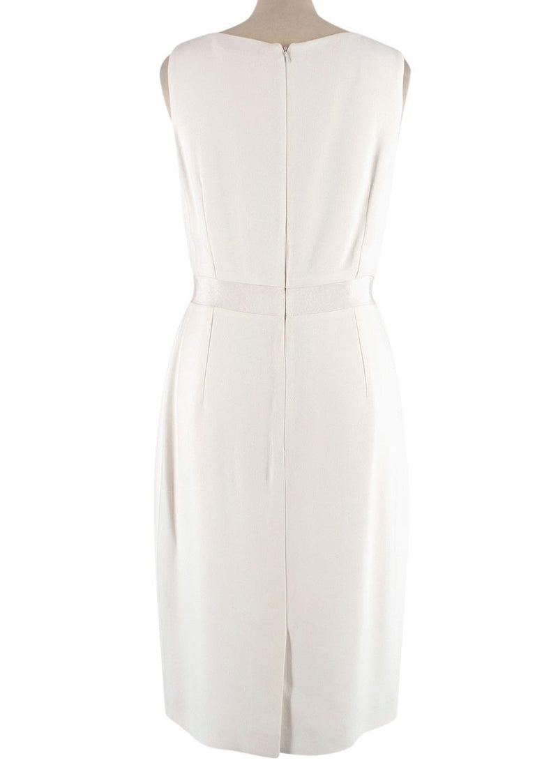 Cream Sleeveless Midi Dress