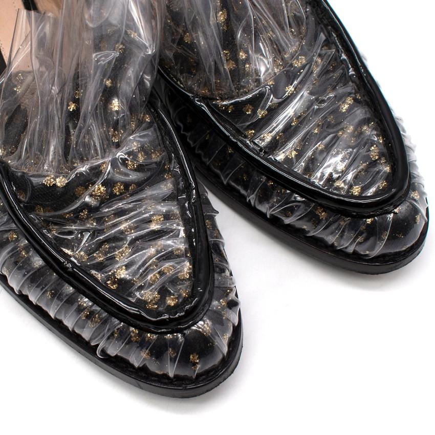 Midnight 00 Black Tulle & PVC Polka Dot Antoinette Loafers