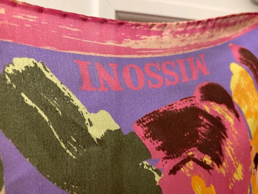 Missoni Purple Floral Print Silk Scarf 90
