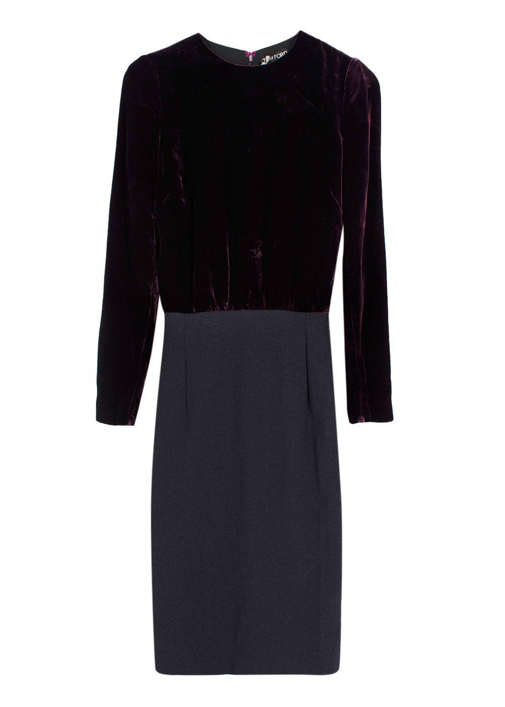 Tom Ford Purple Velvet Midi dress